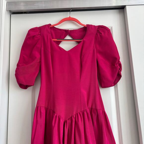 Vintage Time & Eternity Sharon Atkin 1980's Pink Puff Princess Gown 10 Prom - Picture 2 of 16